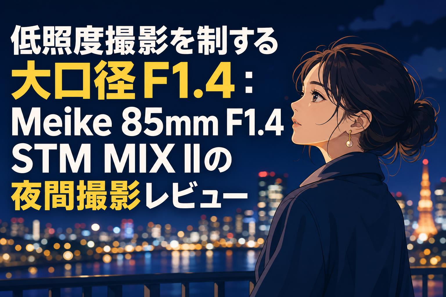 低照度撮影を制する大口径F1.4：Meike 85mm F1.4 STM MIX IIの夜間撮影レビュー