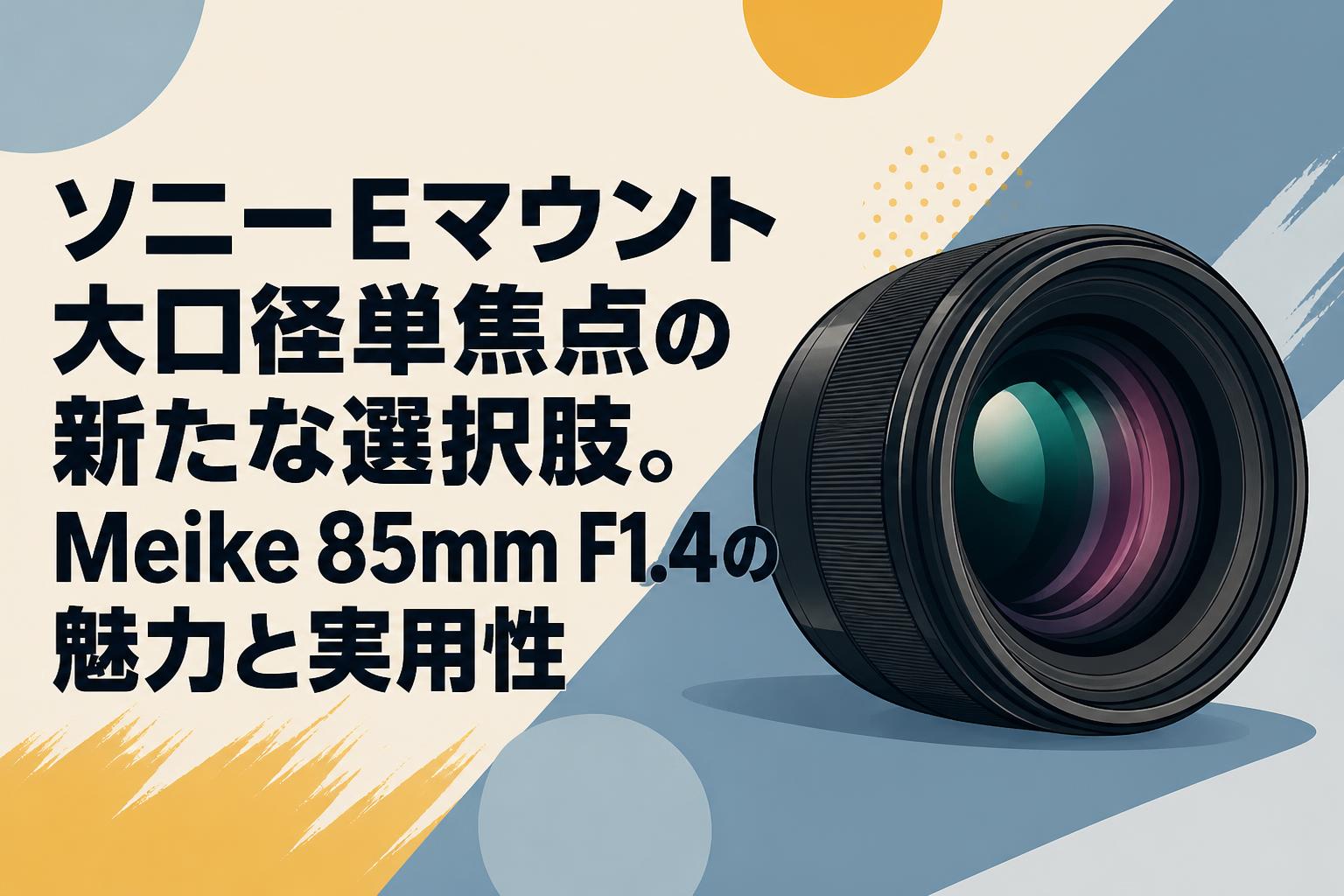 ソニーEマウント大口径単焦点の新たな選択肢。Meike 85mm F1.4の魅力と実用性