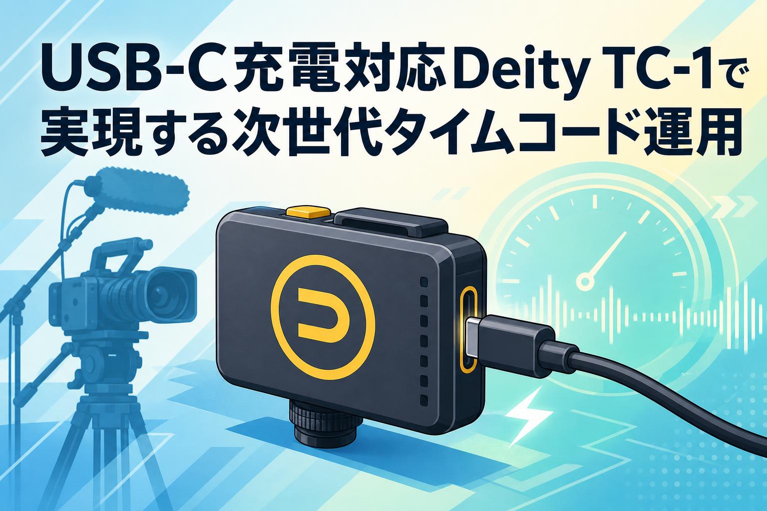 USB-C充電対応Deity TC-1で実現する次世代タイムコード運用