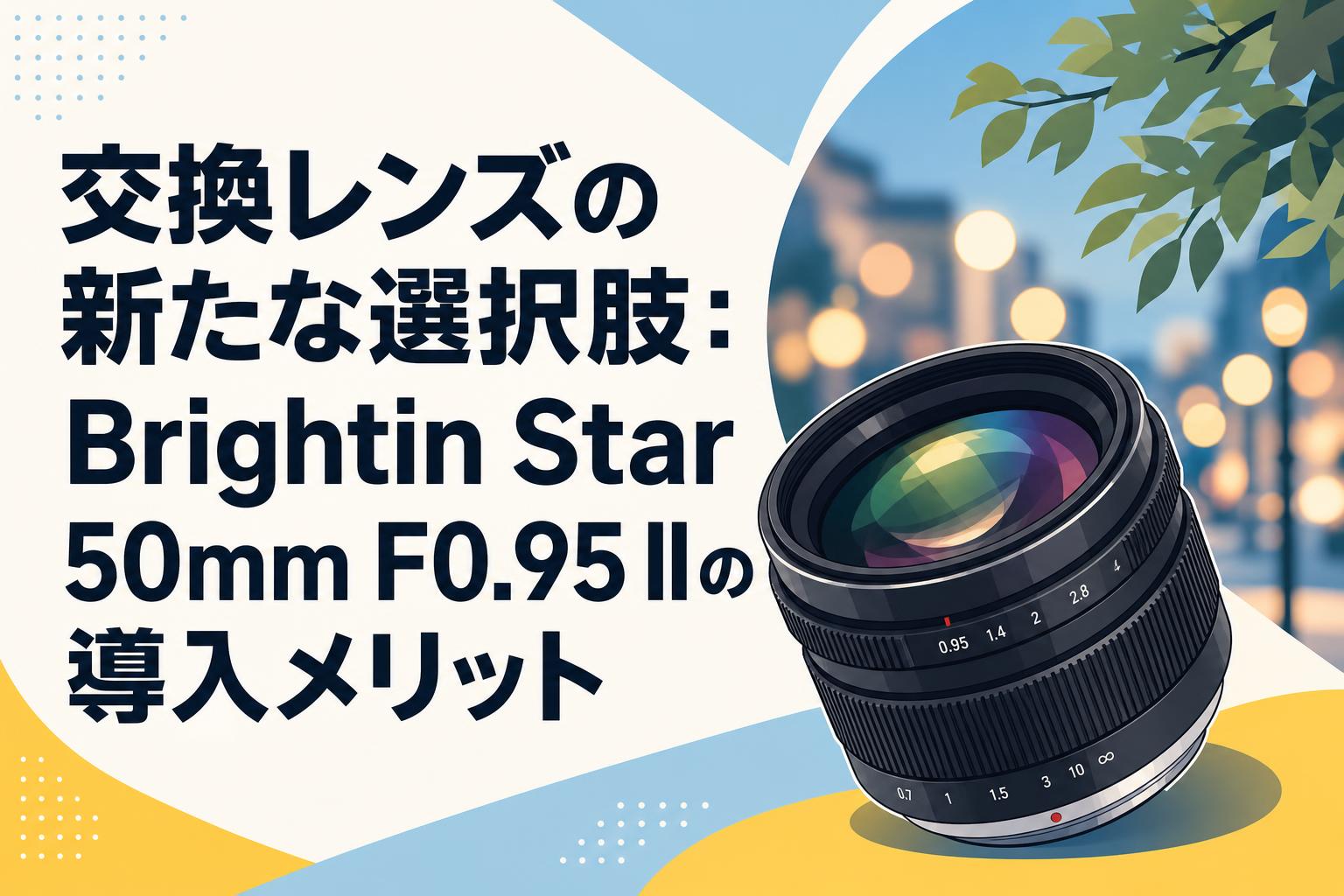 交換レンズの新たな選択肢：Brightin Star 50mm F0.95 IIの導入メリット