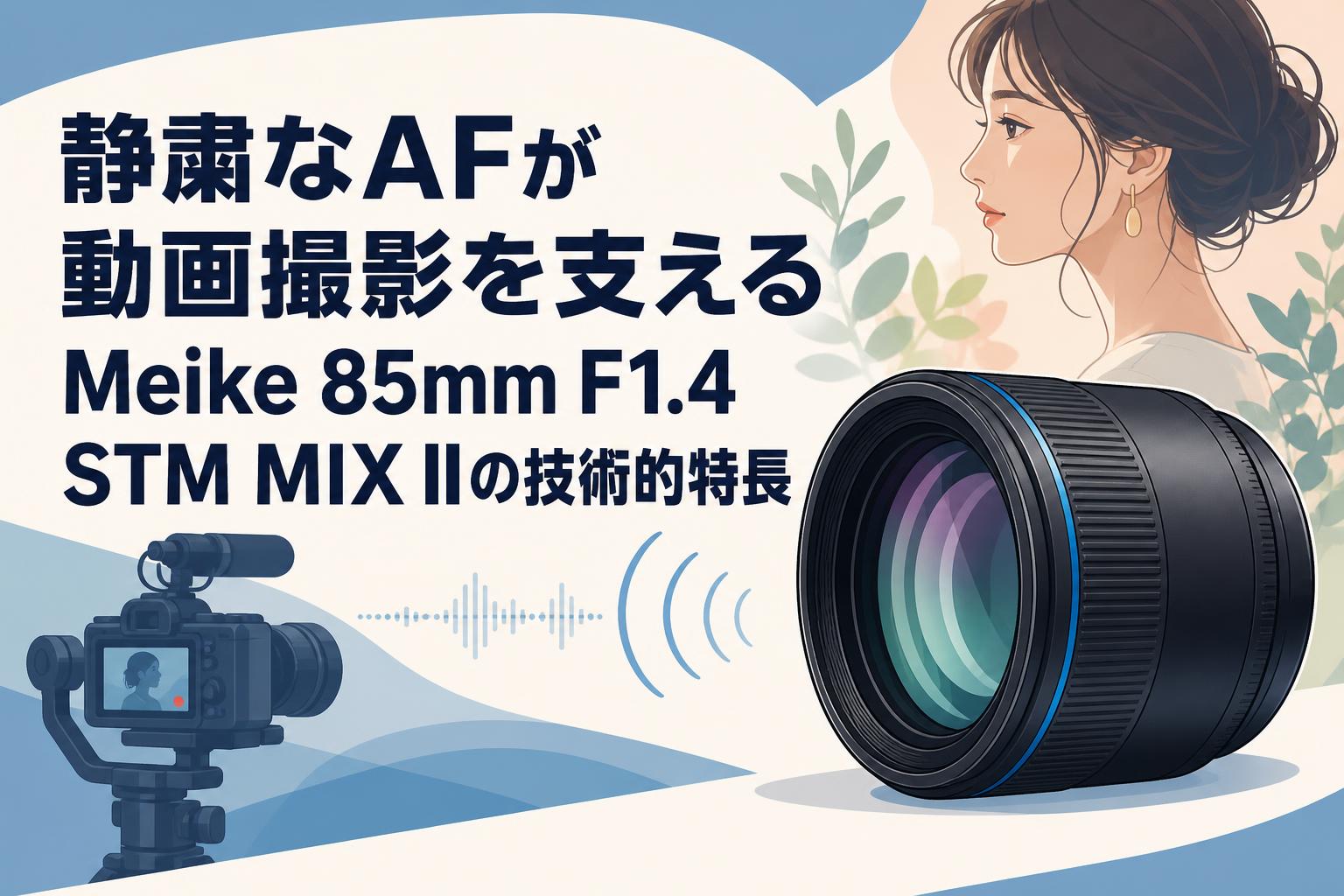 静粛なAFが動画撮影を支えるMeike 85mm F1.4 STM MIX IIの技術的特長