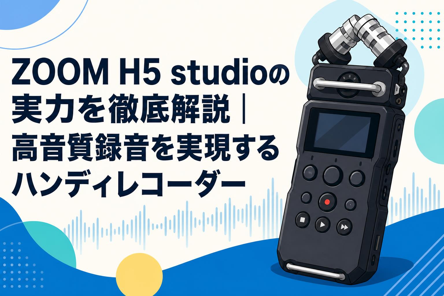 ZOOM H5 studioの実力を徹底解説｜高音質録音を実現するハンディレコーダー