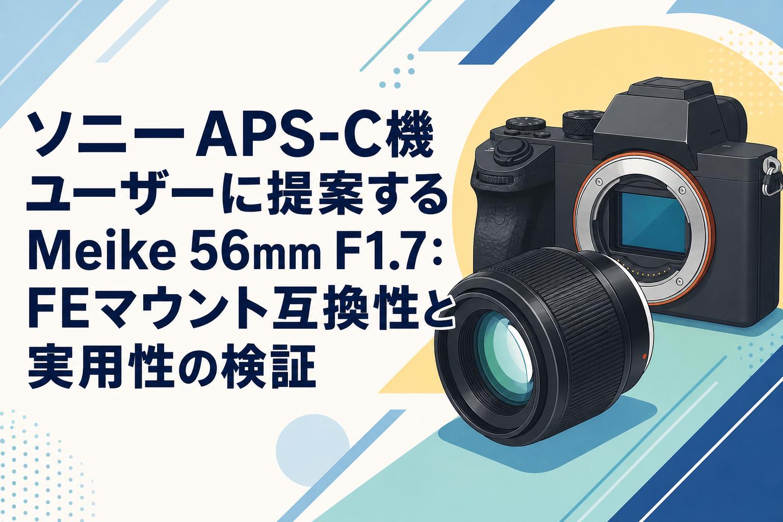 ソニーAPS-C機ユーザーに提案するMeike 56mm F1.7：FEマウント互換性と実用性の検証
