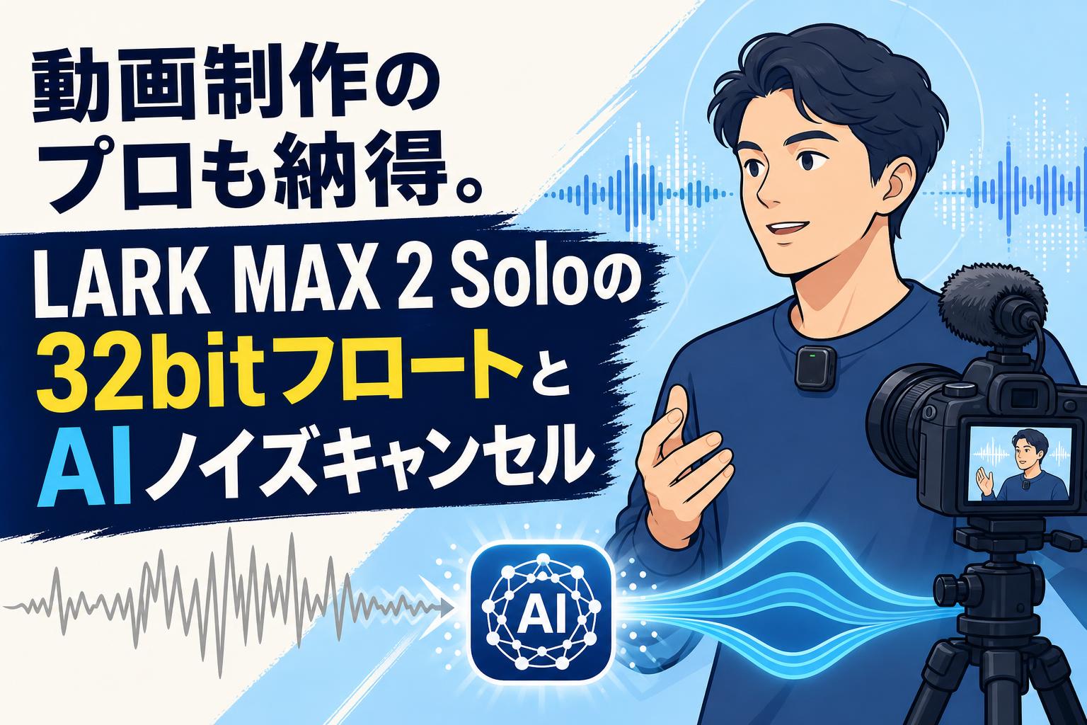 動画制作のプロも納得。LARK MAX 2 Soloの32bitフロートとAIノイズキャンセル