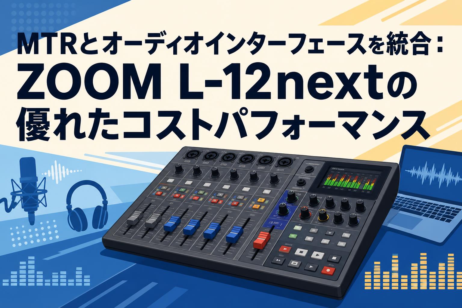 MTRとオーディオインターフェースを統合：ZOOM L-12nextの優れたコストパフォーマンス