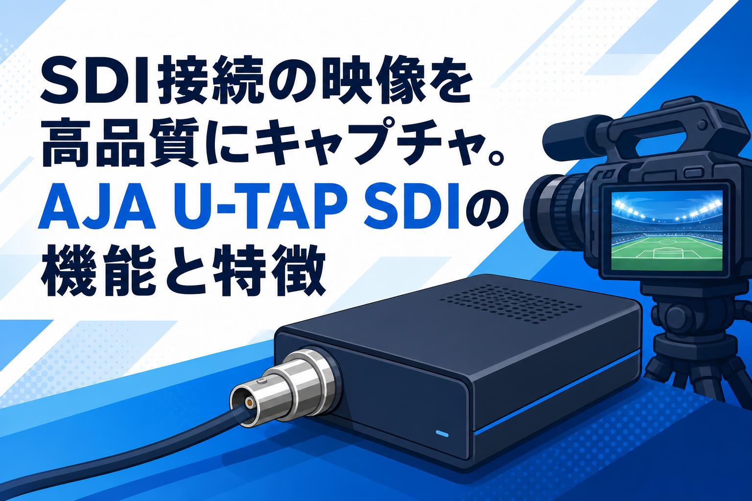 SDI接続の映像を高品質にキャプチャ。AJA U-TAP SDIの機能と特徴