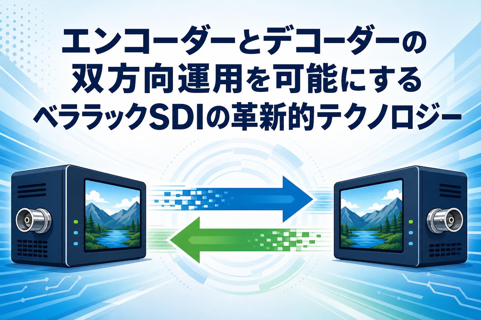 エンコーダーとデコーダーの双方向運用を可能にするベララックSDIの革新的テクノロジー
