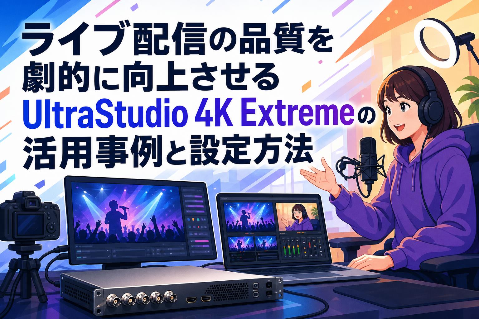 ライブ配信の品質を劇的に向上させるUltraStudio 4K Extremeの活用事例と設定方法