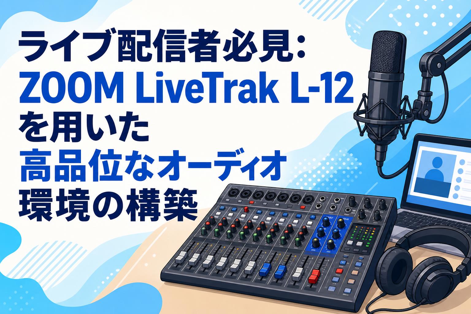 ライブ配信者必見：ZOOM LiveTrak L-12を用いた高品位なオーディオ環境の構築