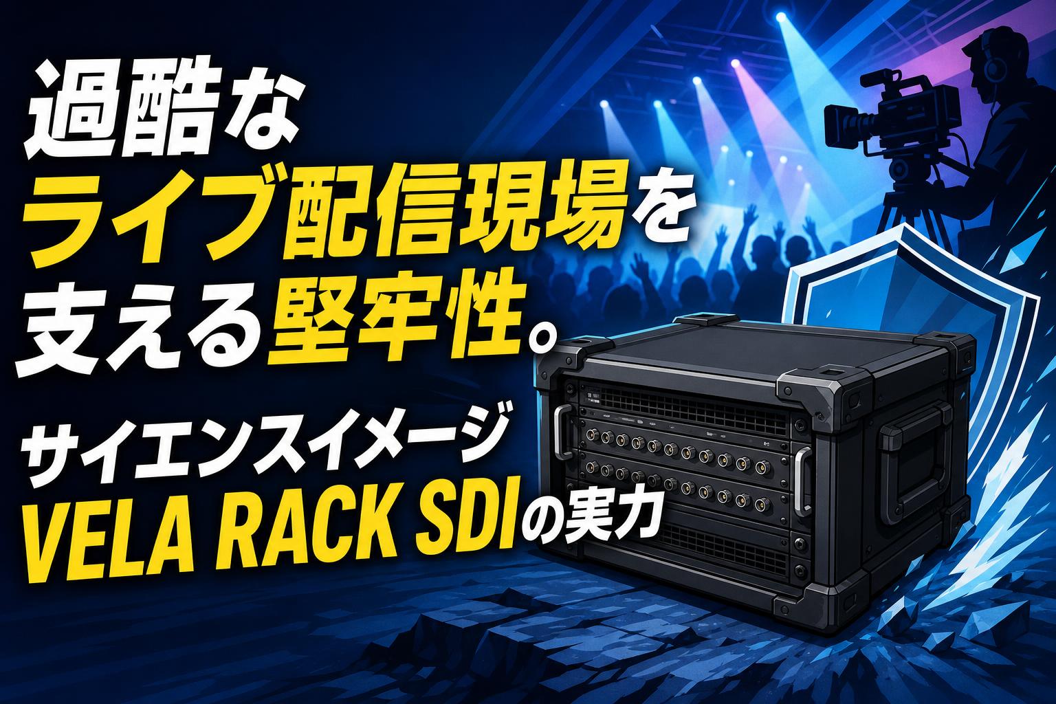 過酷なライブ配信現場を支える堅牢性。サイエンスイメージVELA RACK SDIの実力