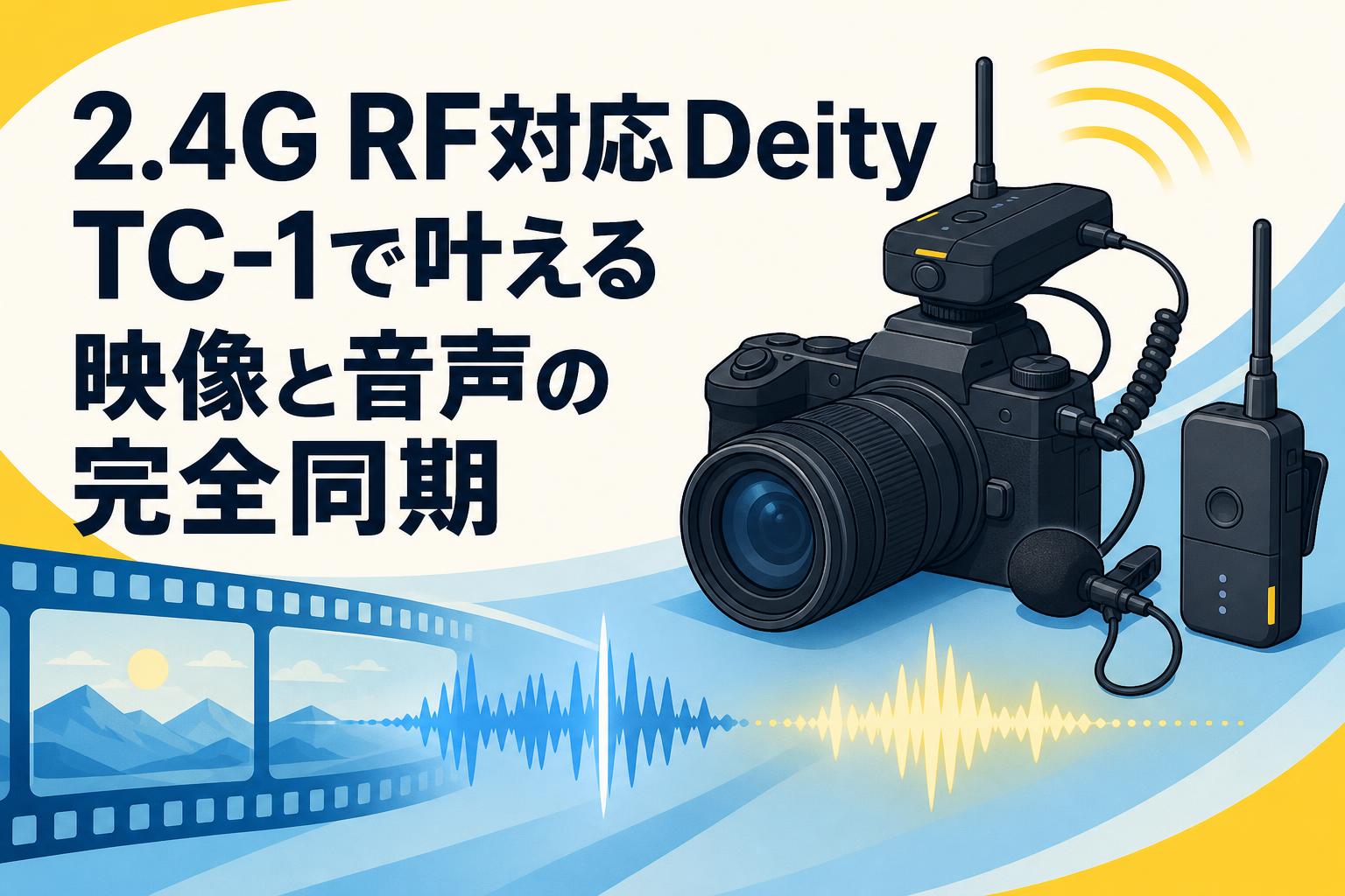 2.4G RF対応Deity TC-1で叶える映像と音声の完全同期