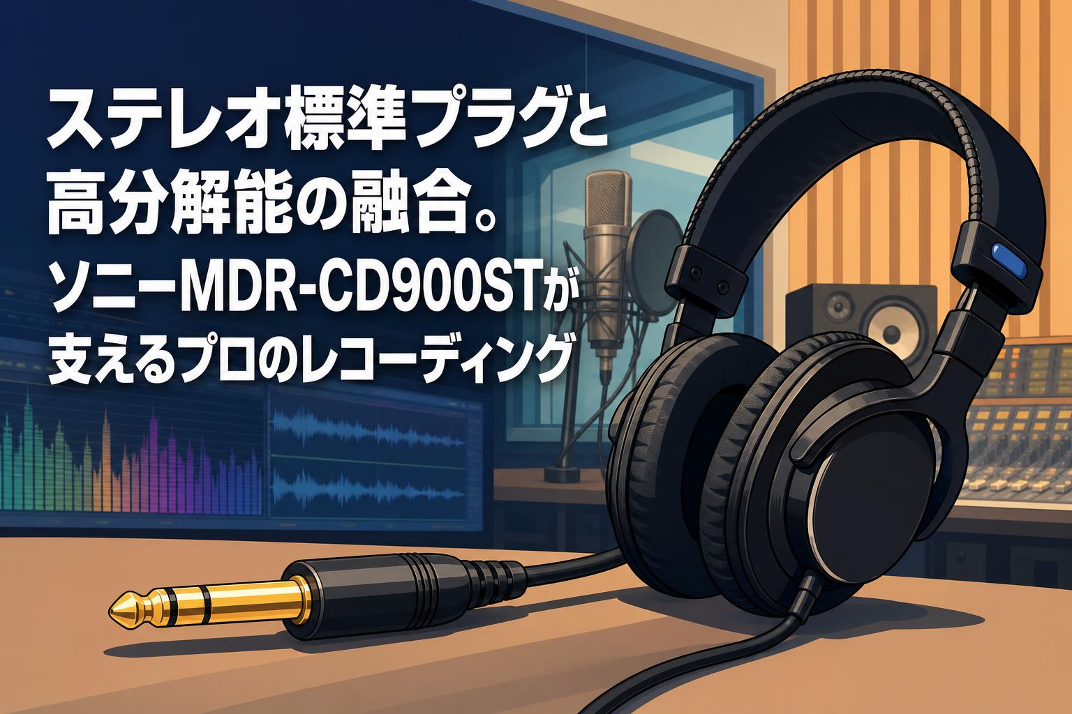 ステレオ標準プラグと高分解能の融合。ソニーMDR-CD900STが支えるプロのレコーディング