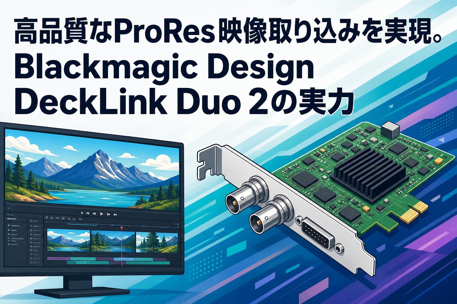 高品質なProRes映像取り込みを実現。Blackmagic Design DeckLink Duo 2の実力