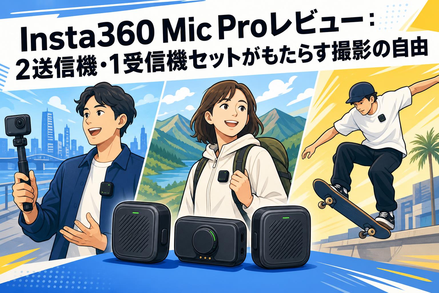 Insta360 Mic Proレビュー：2送信機・1受信機セットがもたらす撮影の自由
