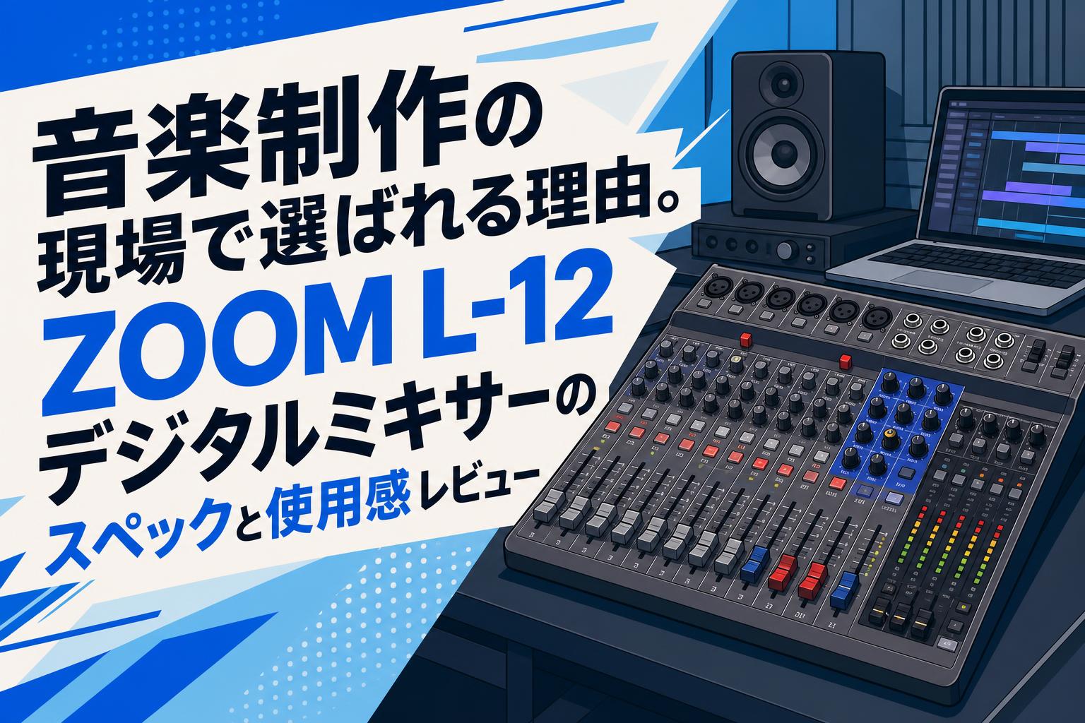 音楽制作の現場で選ばれる理由。ZOOM L-12デジタルミキサーのスペックと使用感レビュー