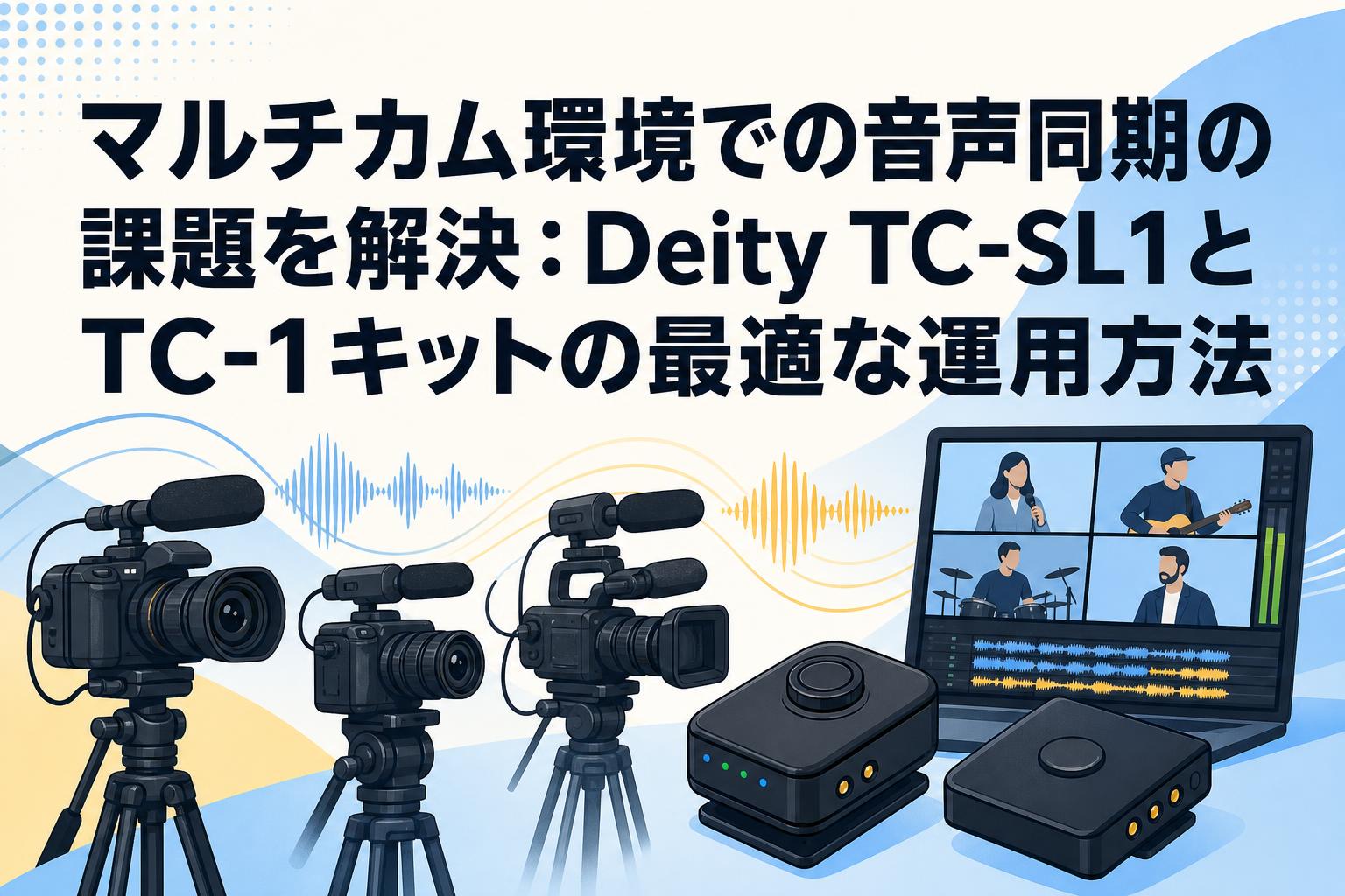 マルチカム環境での音声同期の課題を解決：Deity TC-SL1とTC-1キットの最適な運用方法