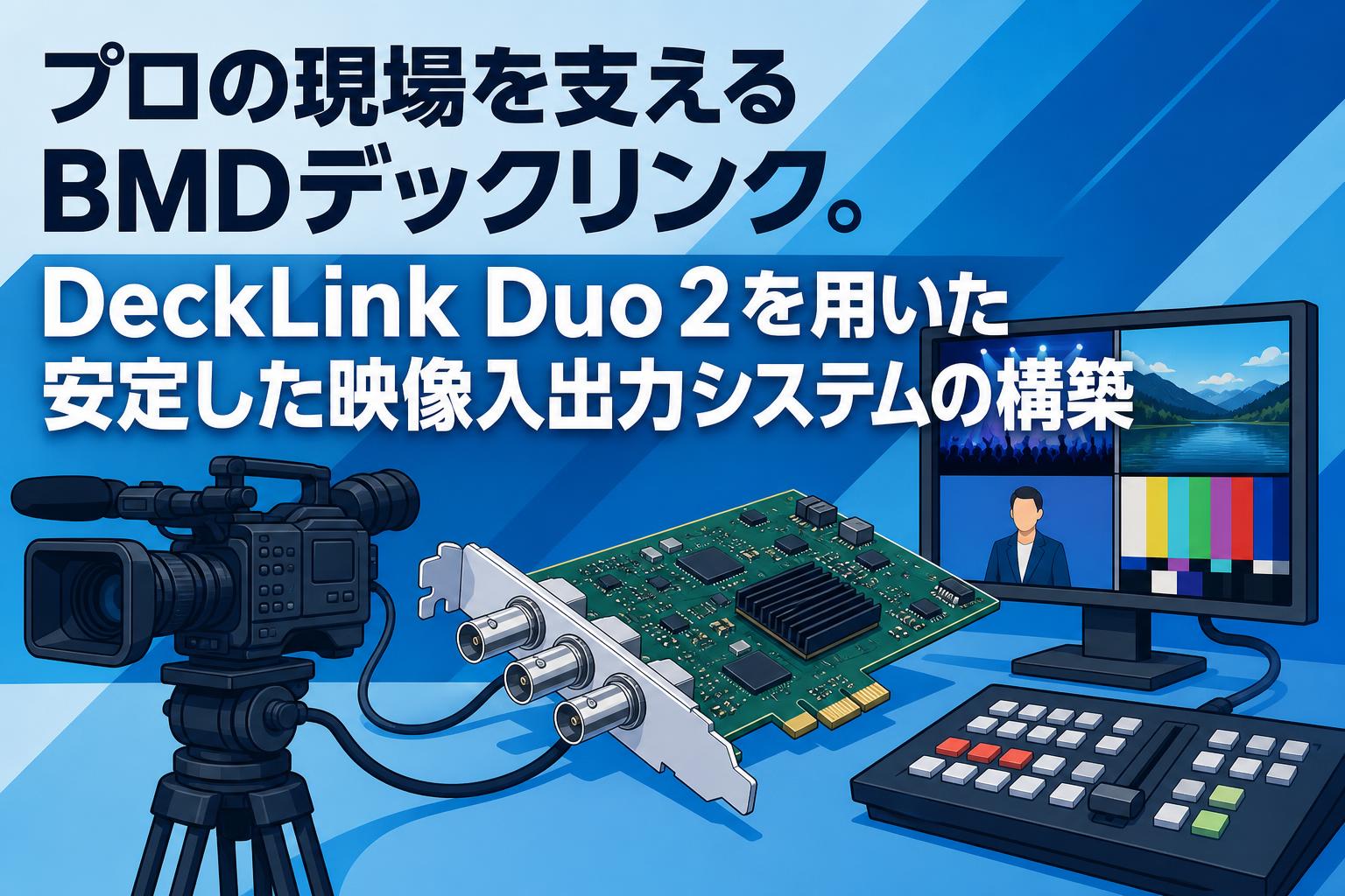 プロの現場を支えるBMDデックリンク。DeckLink Duo 2を用いた安定した映像入出力システムの構築