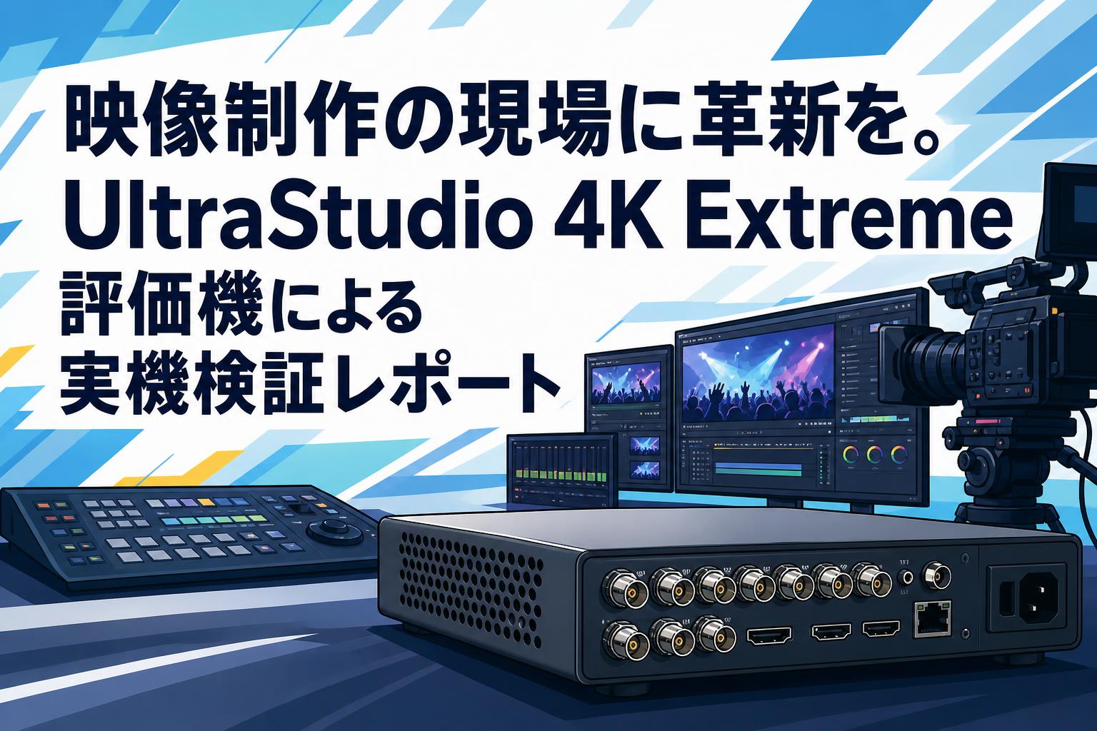 映像制作の現場に革新を。UltraStudio 4K Extreme評価機による実機検証レポート