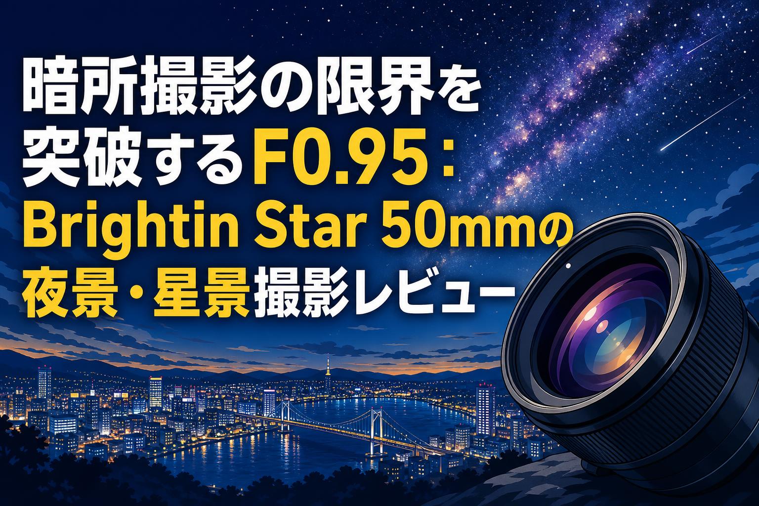 暗所撮影の限界を突破するF0.95：Brightin Star 50mmの夜景・星景撮影レビュー