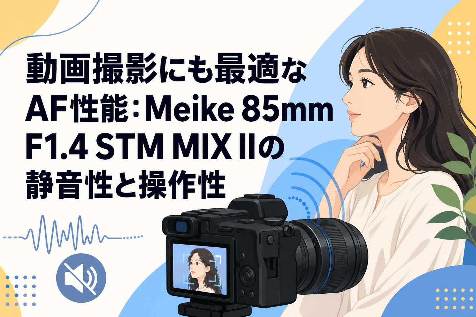 動画撮影にも最適なAF性能：Meike 85mm F1.4 STM MIX IIの静音性と操作性