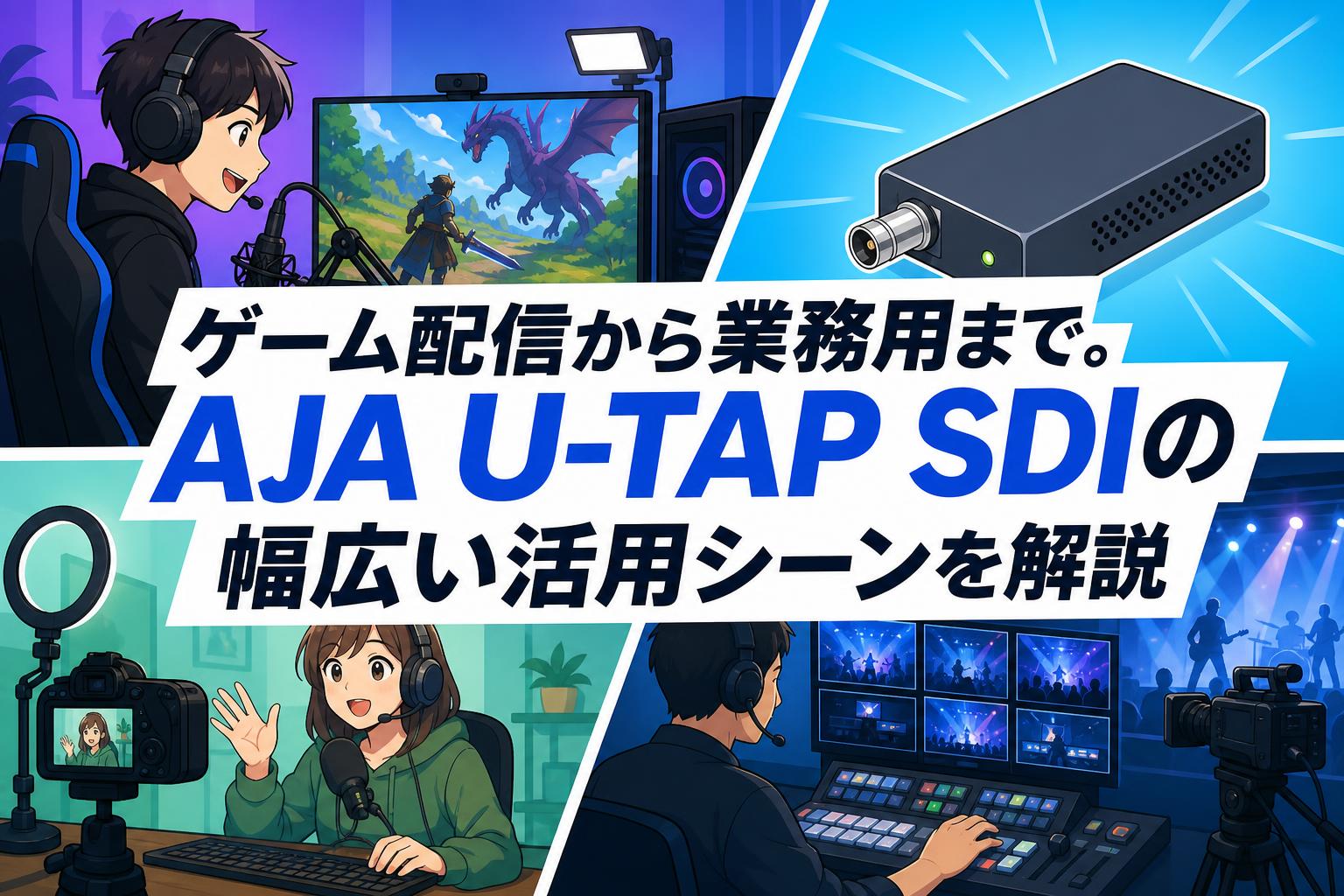 ゲーム配信から業務用まで。AJA U-TAP SDIの幅広い活用シーンを解説