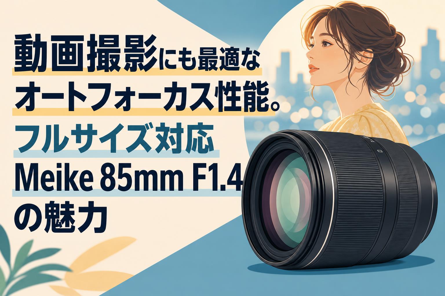 動画撮影にも最適なオートフォーカス性能。フルサイズ対応Meike 85mm F1.4の魅力
