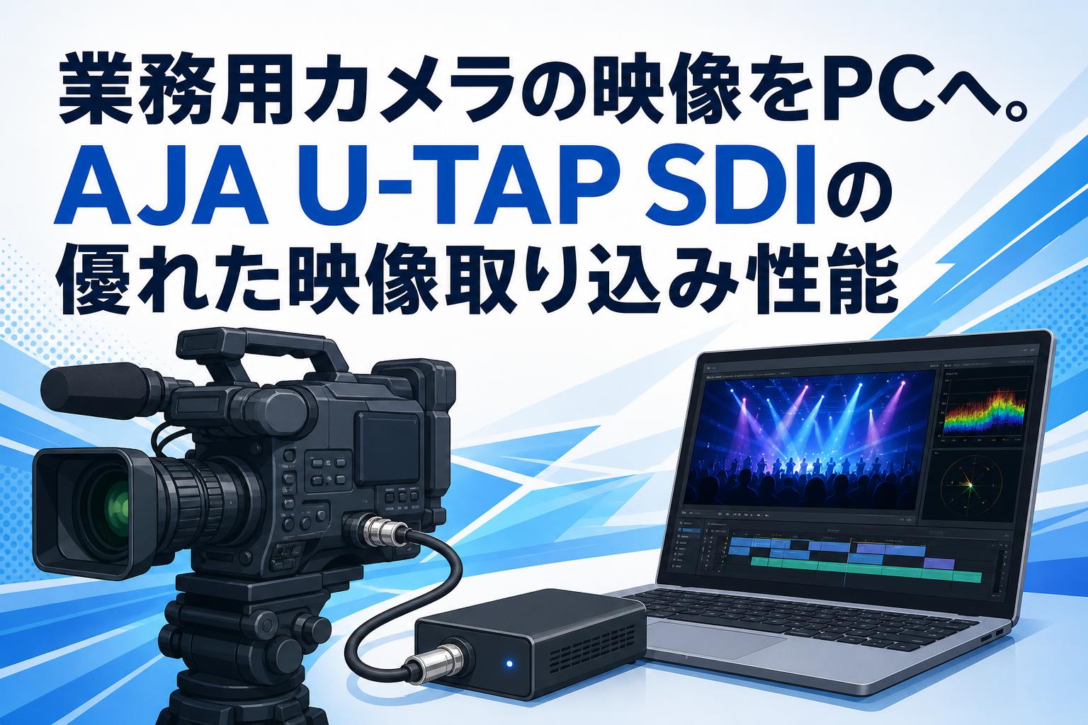 業務用カメラの映像をPCへ。AJA U-TAP SDIの優れた映像取り込み性能
