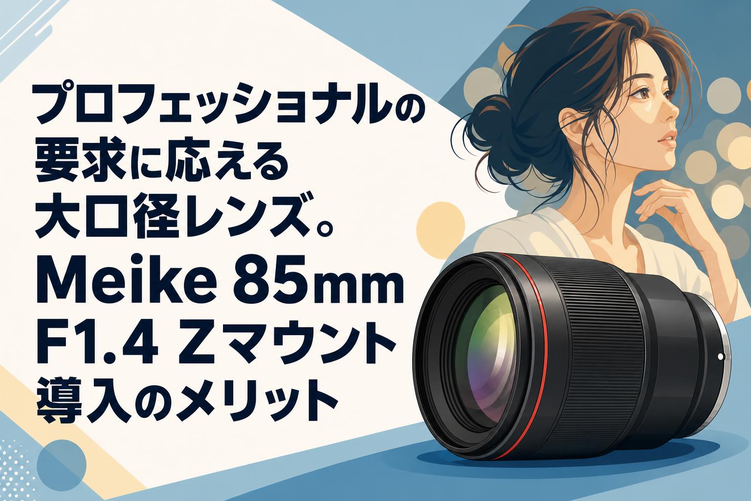 プロフェッショナルの要求に応える大口径レンズ。Meike 85mm F1.4 Zマウント導入のメリット