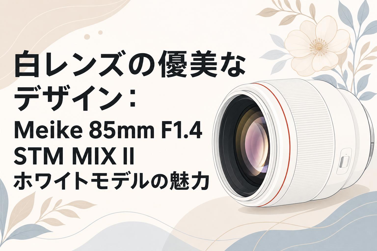 白レンズの優美なデザイン：Meike 85mm F1.4 STM MIX IIホワイトモデルの魅力