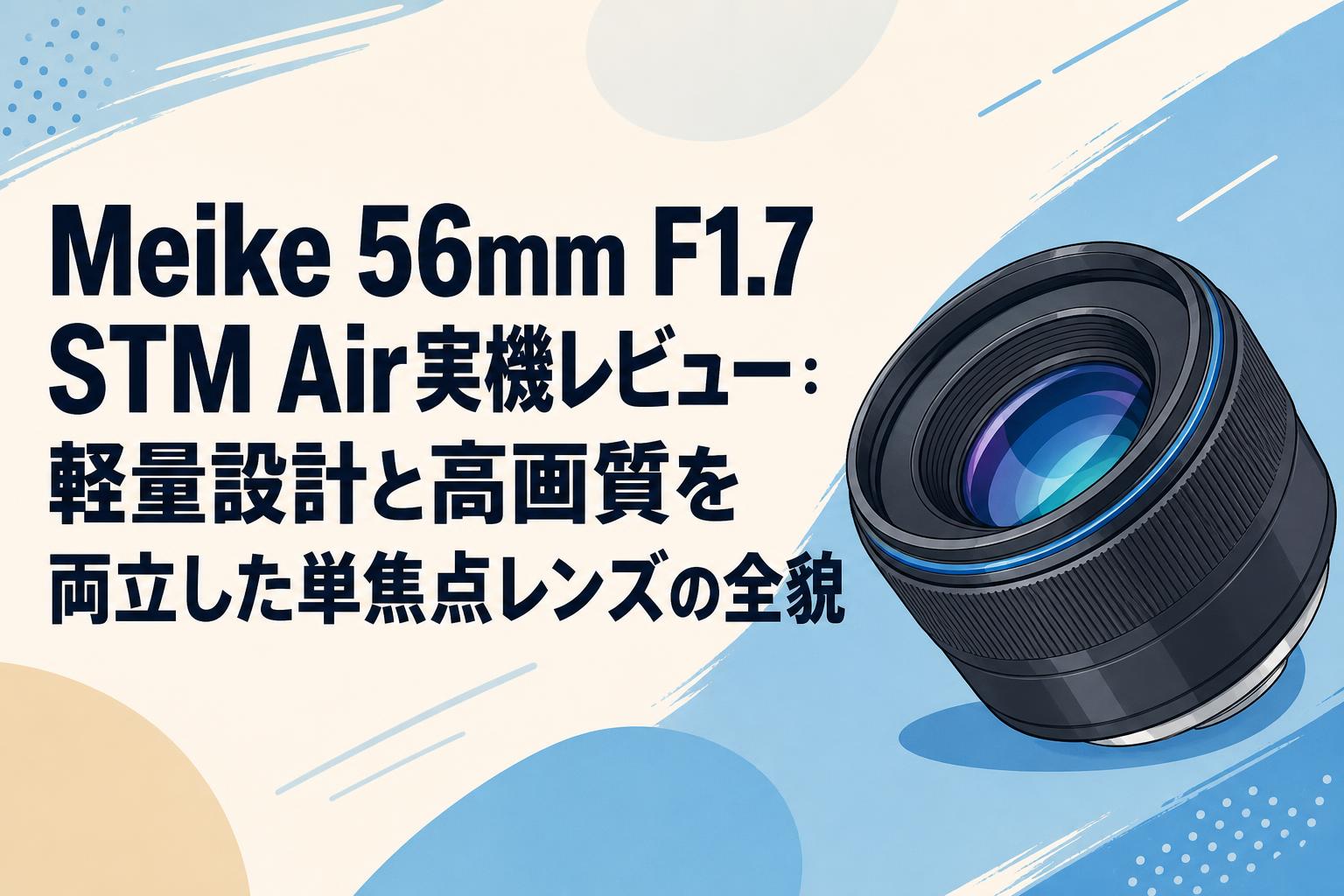 Meike 56mm F1.7 STM Air実機レビュー：軽量設計と高画質を両立した単焦点レンズの全貌