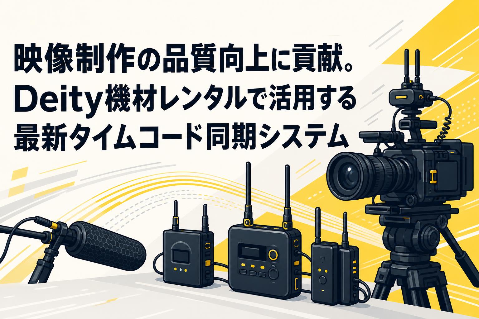 映像制作の品質向上に貢献。Deity機材レンタルで活用する最新タイムコード同期システム