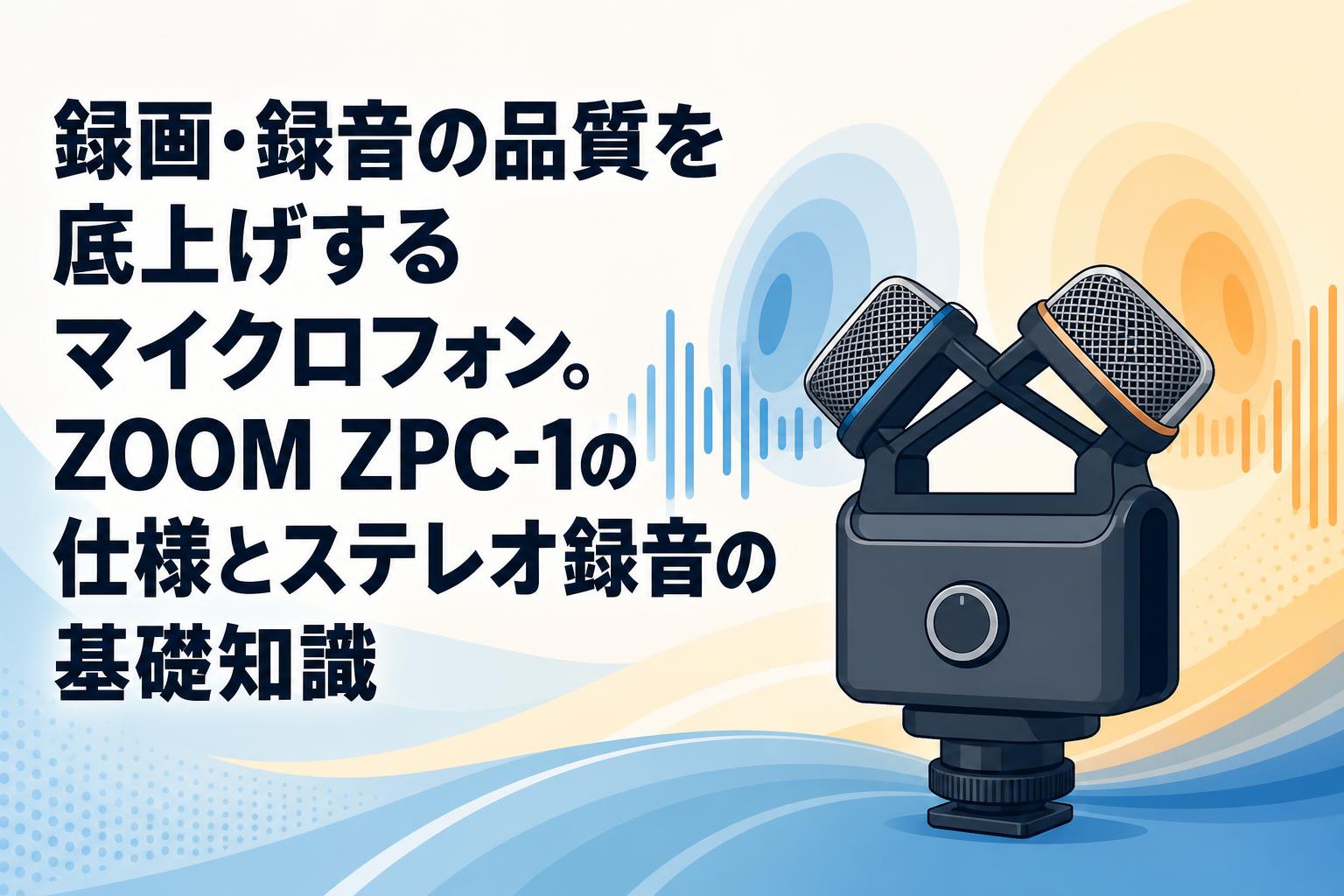 録画・録音の品質を底上げするマイクロフォン。ZOOM ZPC-1の仕様とステレオ録音の基礎知識