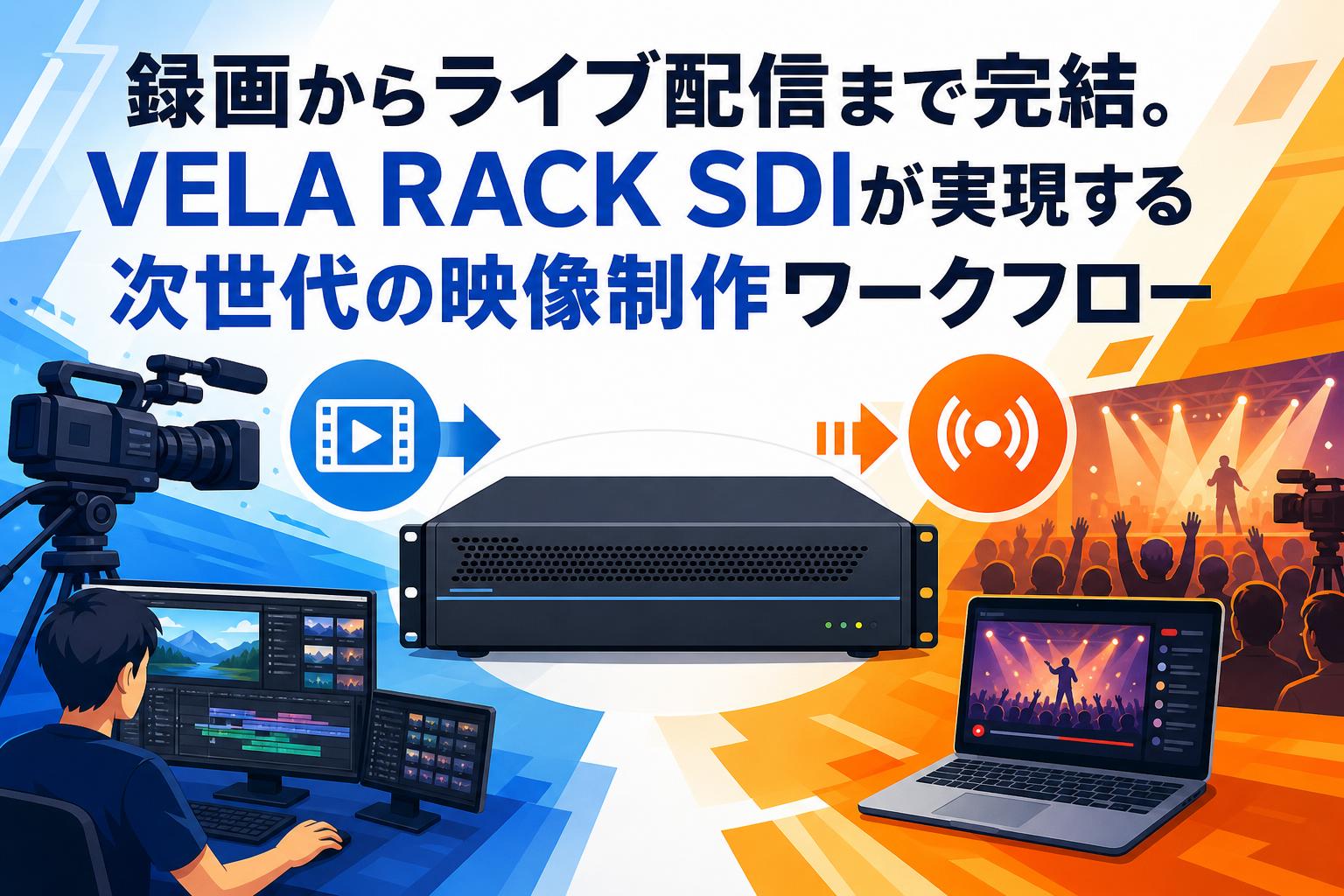 録画からライブ配信まで完結。VELA RACK SDIが実現する次世代の映像制作ワークフロー