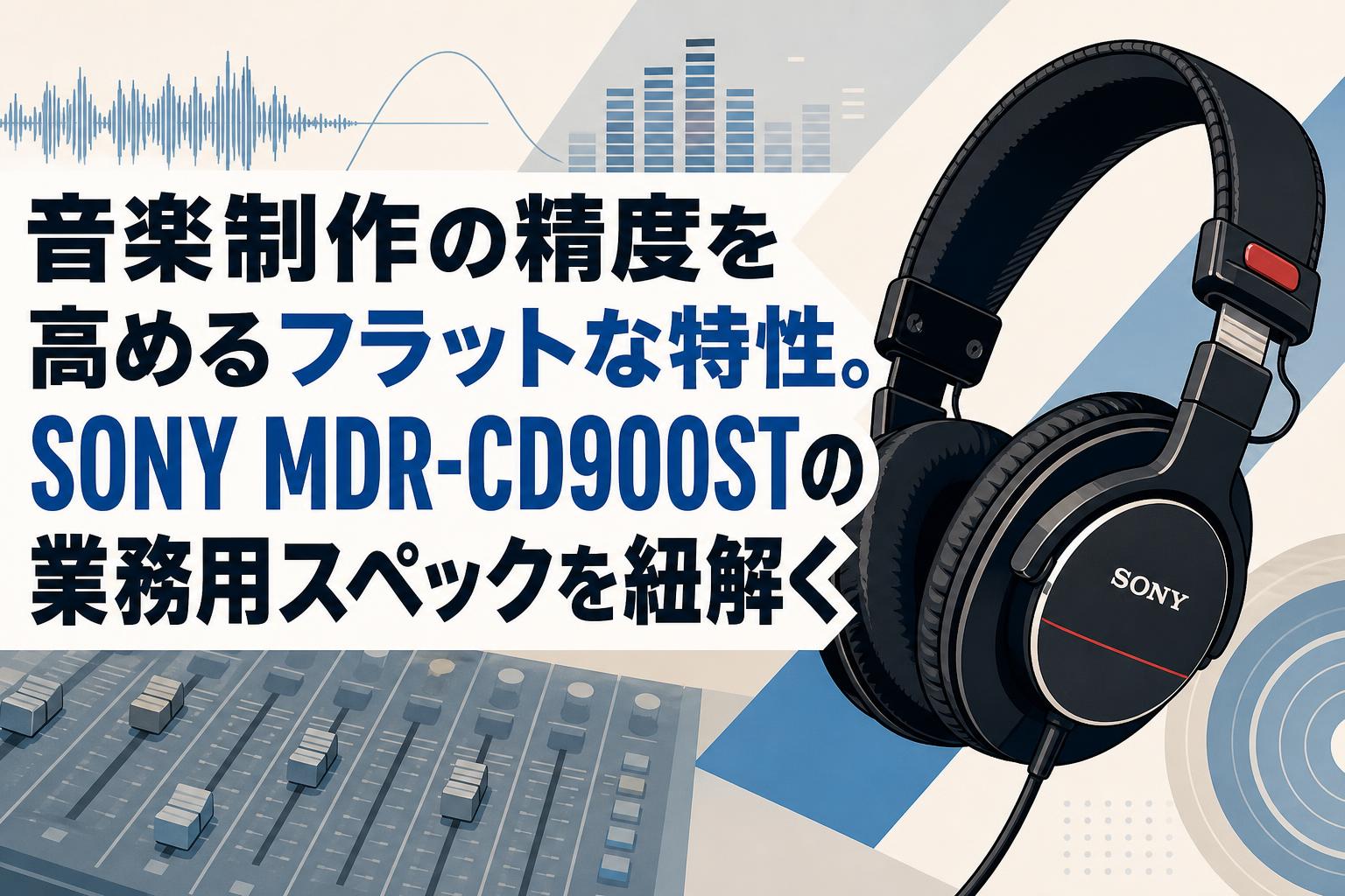 音楽制作の精度を高めるフラットな特性。SONY MDR-CD900STの業務用スペックを紐解く