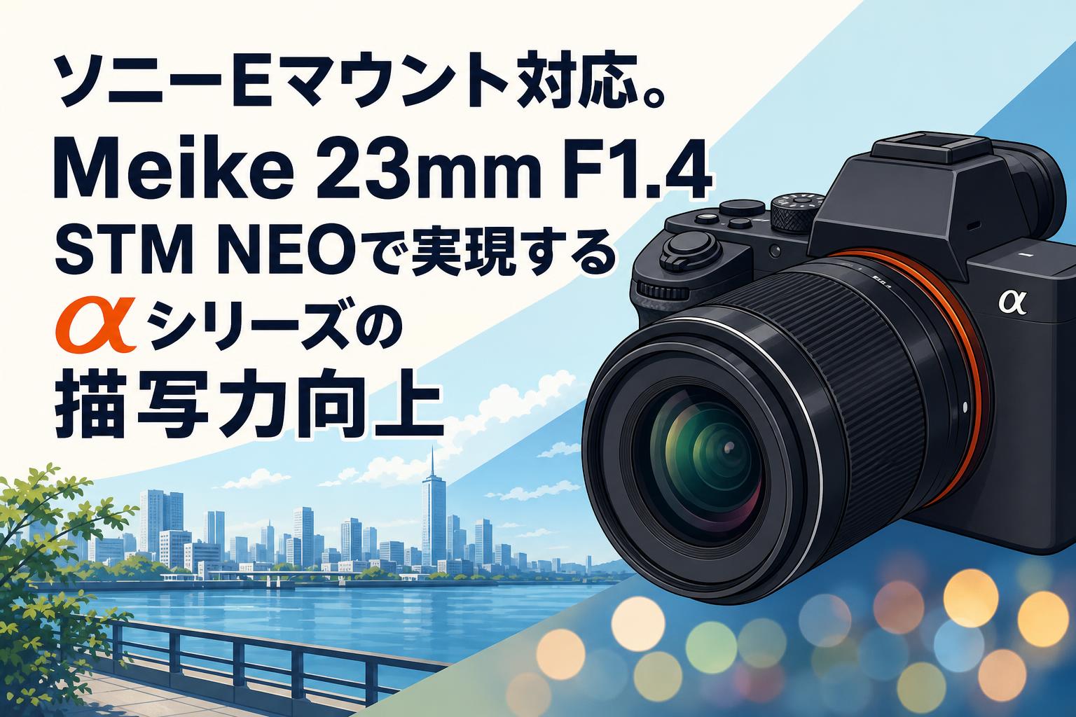 ソニーEマウント対応。Meike 23mm F1.4 STM NEOで実現するαシリーズの描写力向上