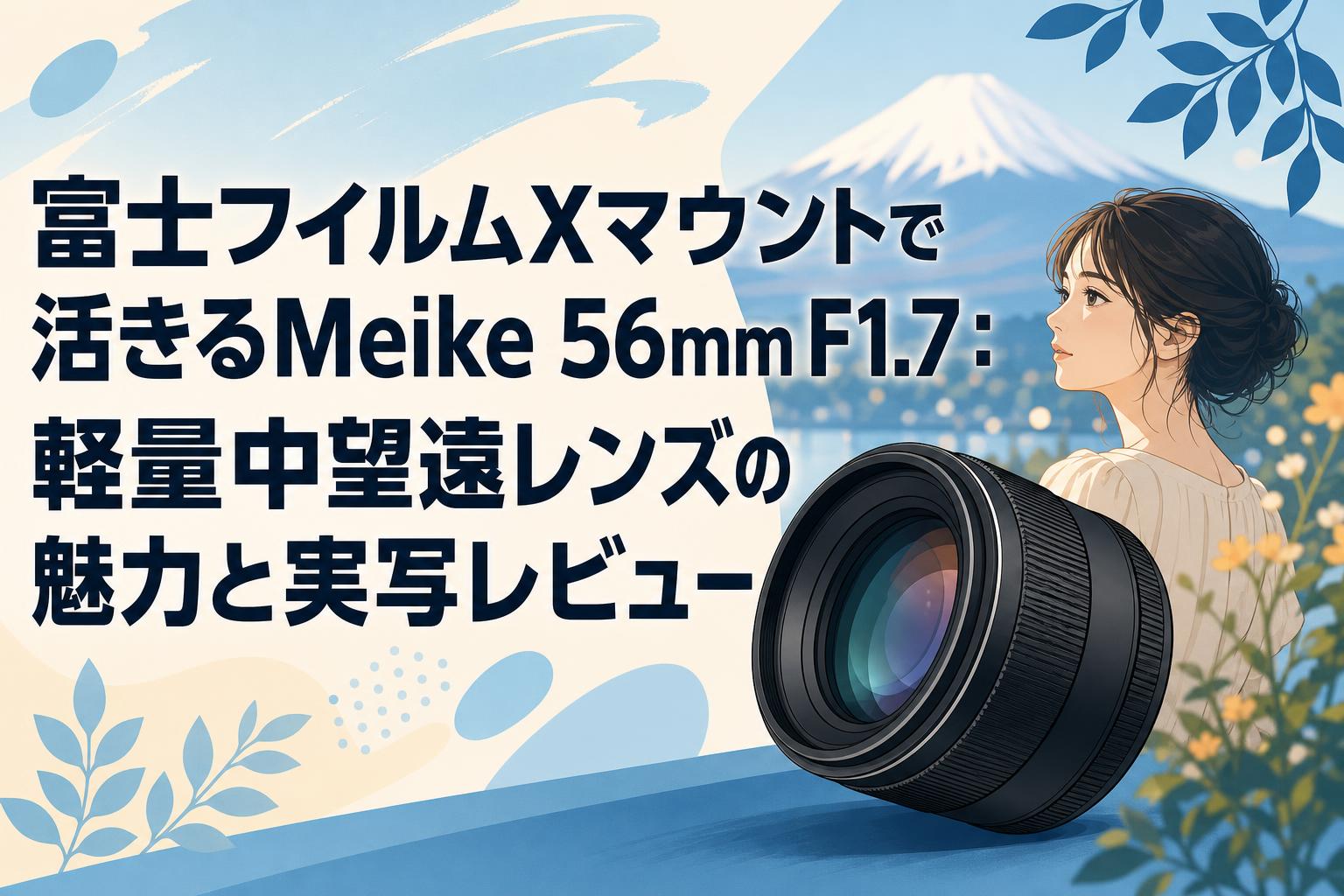 富士フイルムXマウントで活きるMeike 56mm F1.7：軽量中望遠レンズの魅力と実写レビュー
