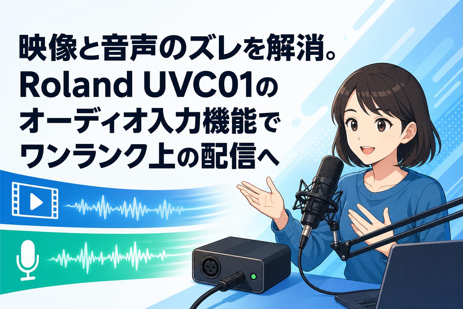 映像と音声のズレを解消。Roland UVC01のオーディオ入力機能でワンランク上の配信へ