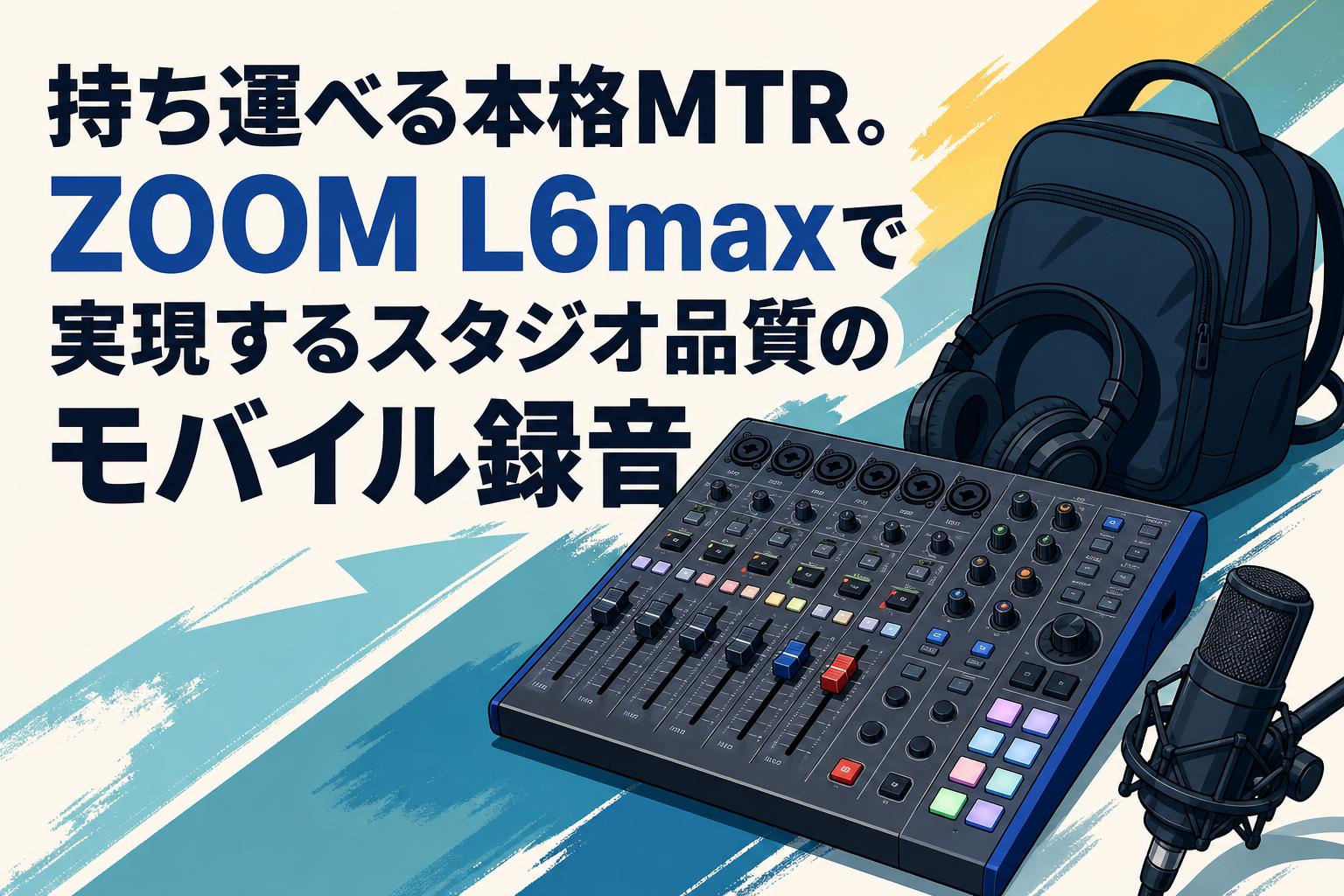 持ち運べる本格MTR。ZOOM L6maxで実現するスタジオ品質のモバイル録音