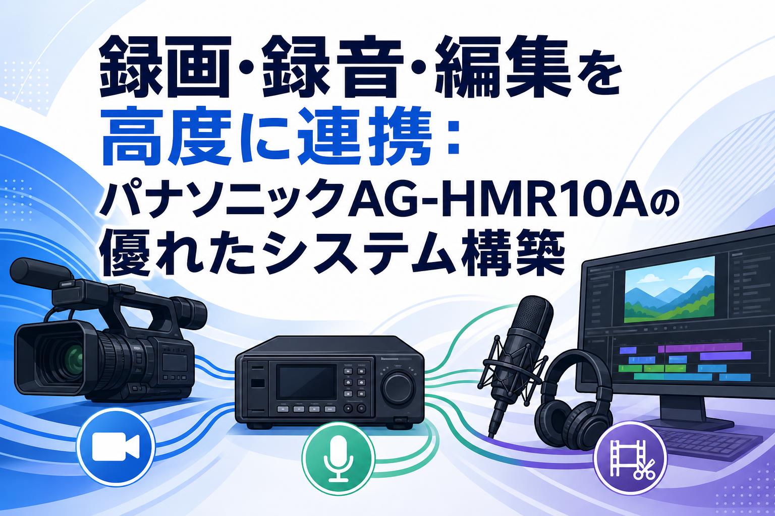 録画・録音・編集を高度に連携：パナソニックAG-HMR10Aの優れたシステム構築