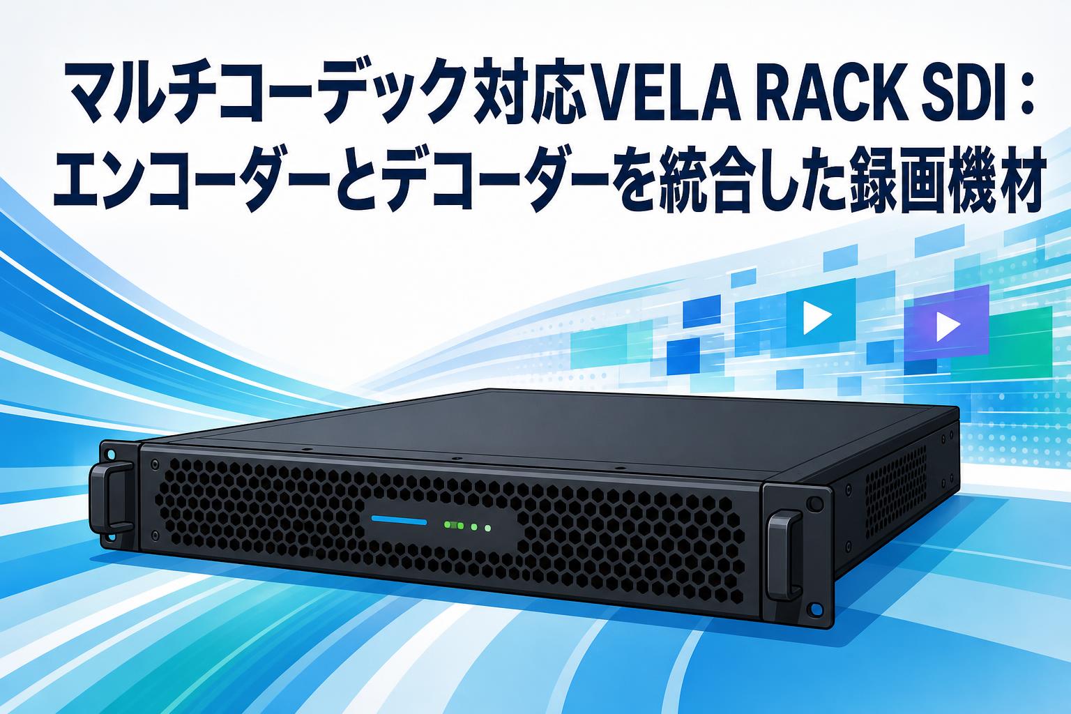 マルチコーデック対応VELA RACK SDI：エンコーダーとデコーダーを統合した録画機材