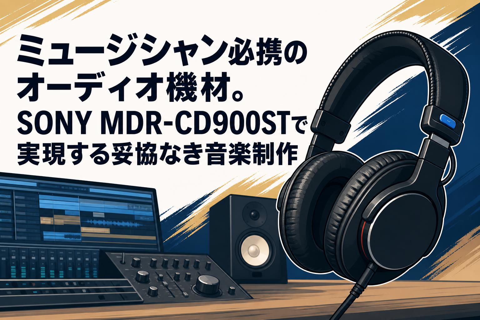 ミュージシャン必携のオーディオ機材。SONY MDR-CD900STで実現する妥協なき音楽制作