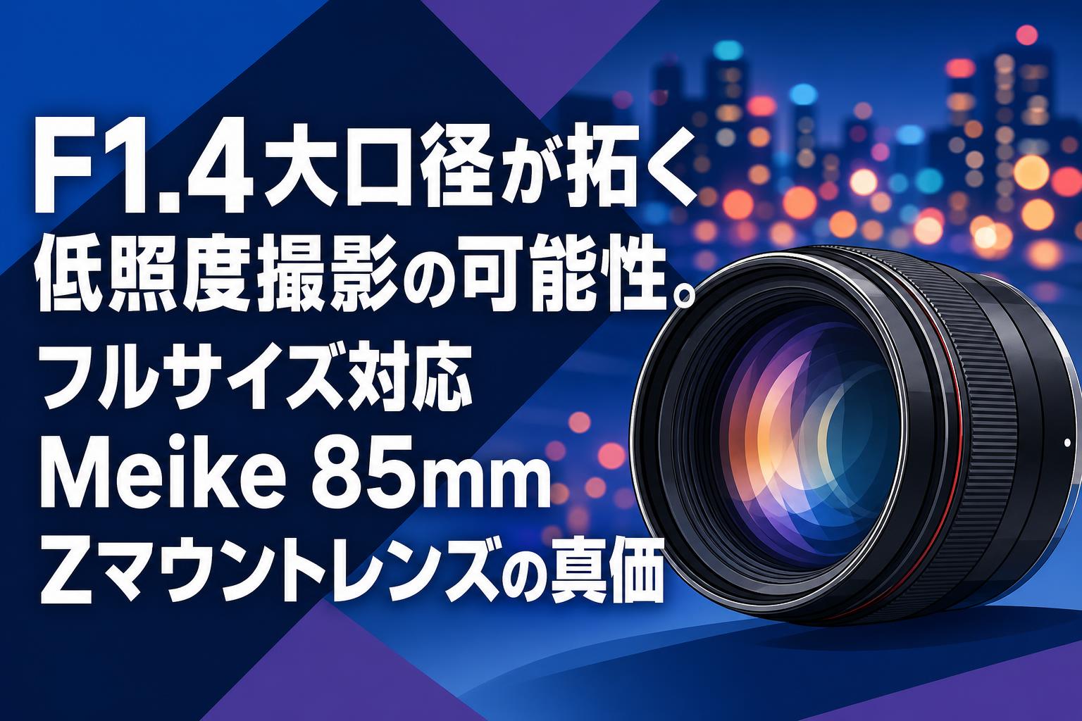 F1.4大口径が拓く低照度撮影の可能性。フルサイズ対応Meike 85mm Zマウントレンズの真価