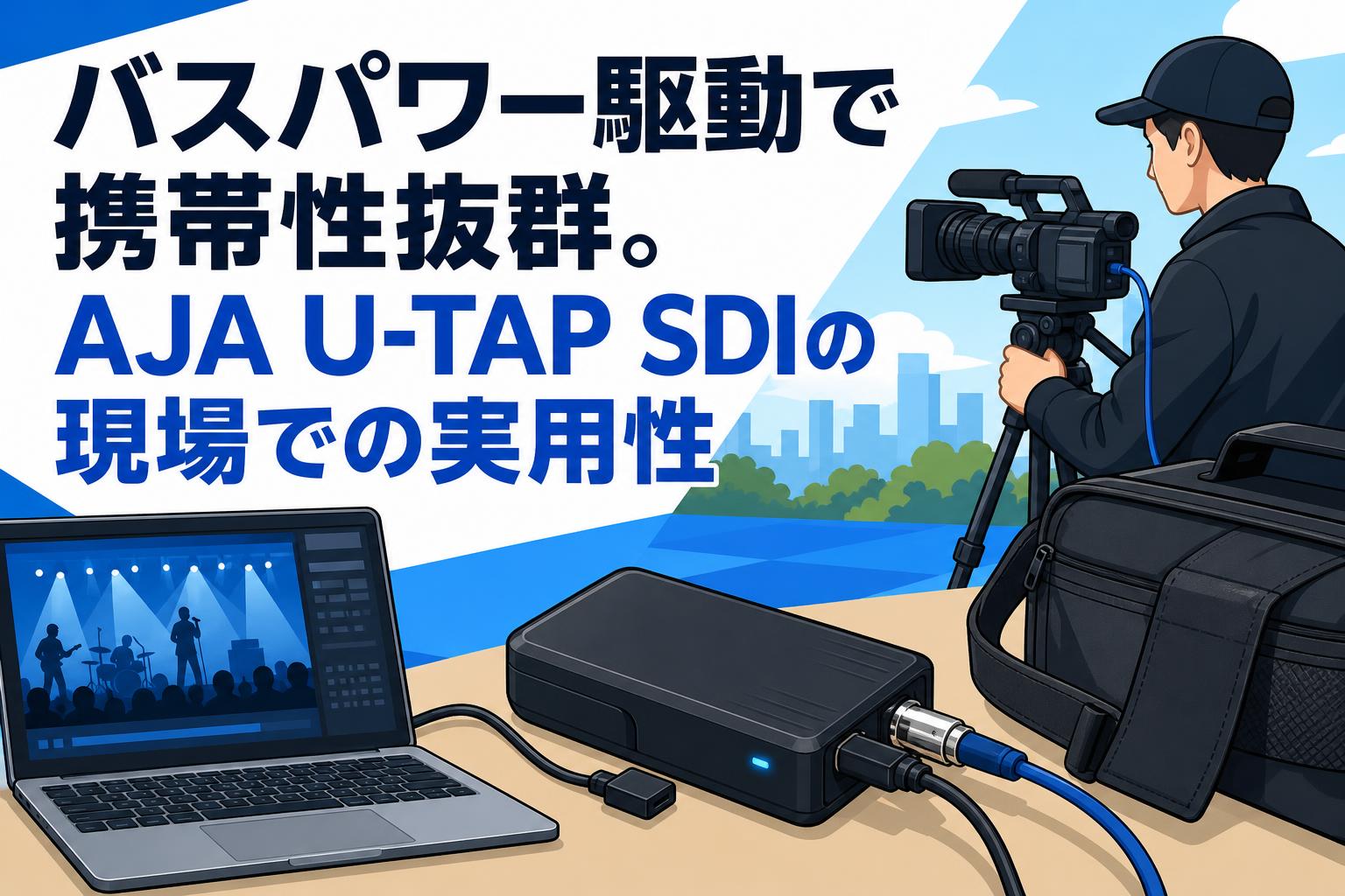 バスパワー駆動で携帯性抜群。AJA U-TAP SDIの現場での実用性