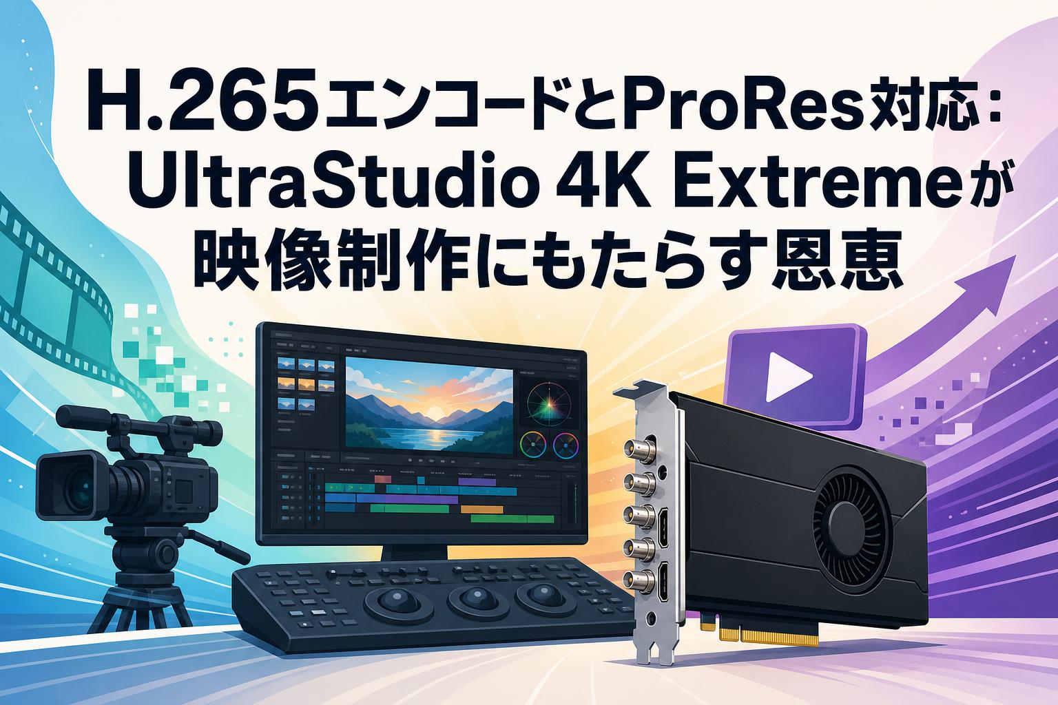 H.265エンコードとProRes対応：UltraStudio 4K Extremeが映像制作にもたらす恩恵