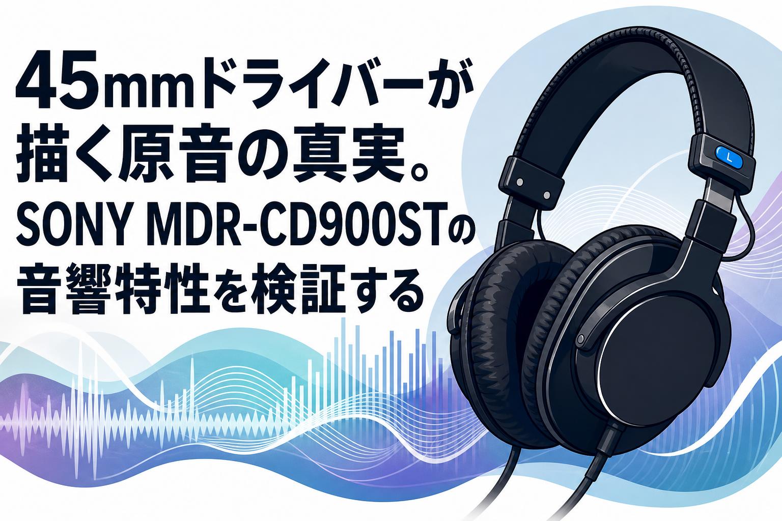 45mmドライバーが描く原音の真実。SONY MDR-CD900STの音響特性を検証する