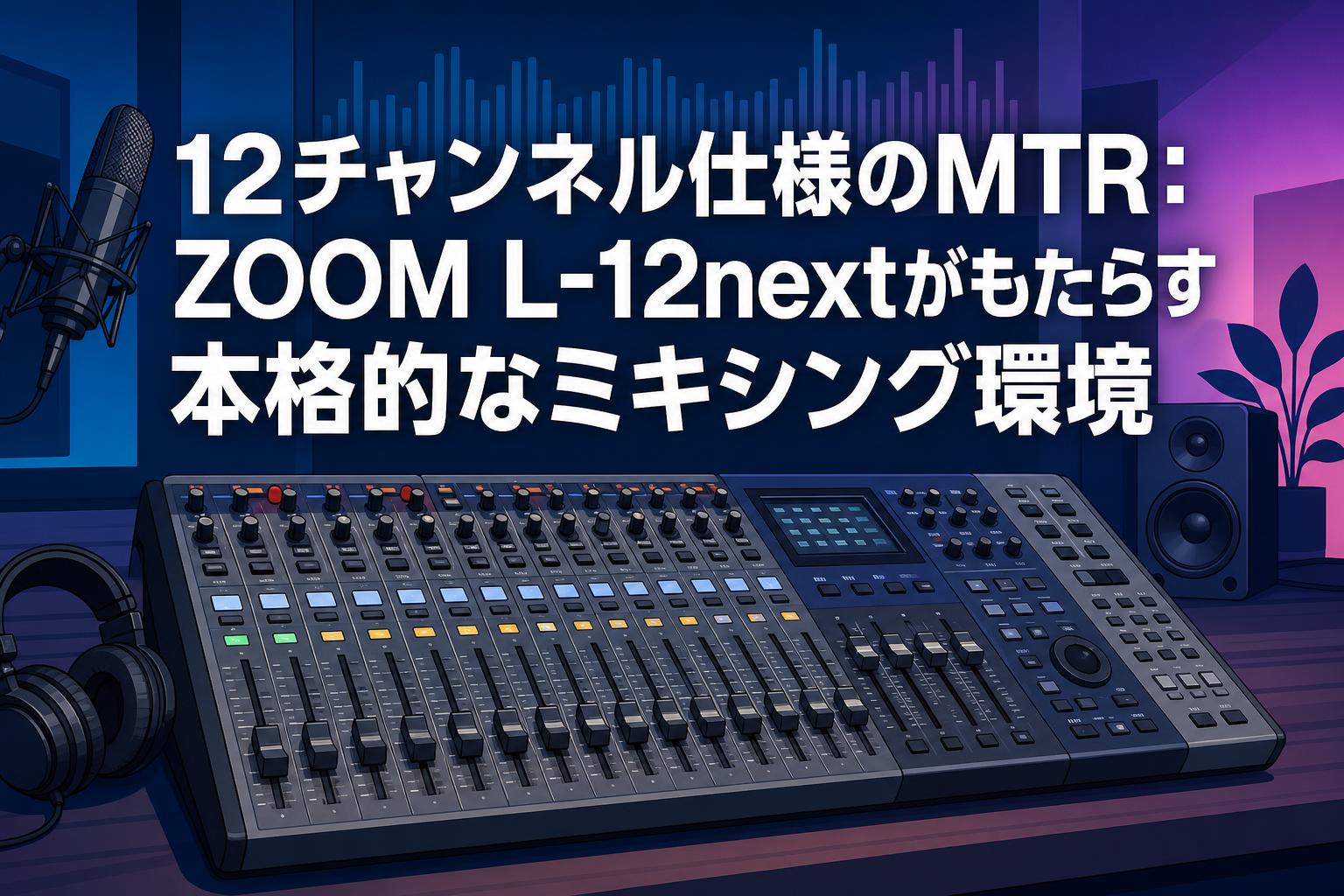 12チャンネル仕様のMTR：ZOOM L-12nextがもたらす本格的なミキシング環境