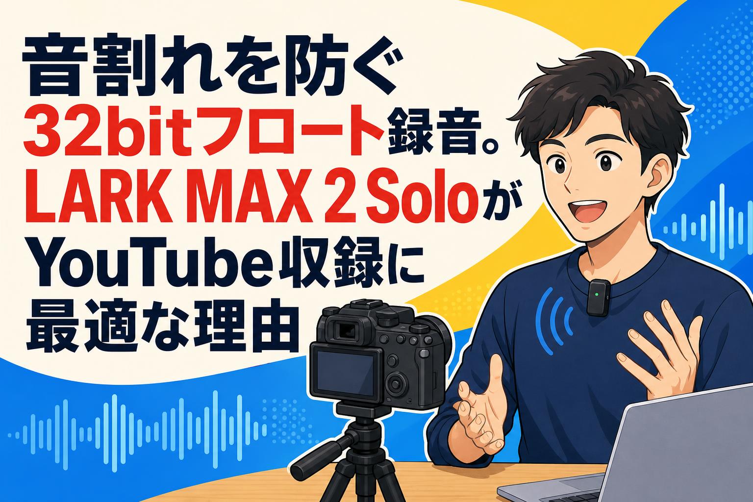 音割れを防ぐ32bitフロート録音。LARK MAX 2 SoloがYouTube収録に最適な理由