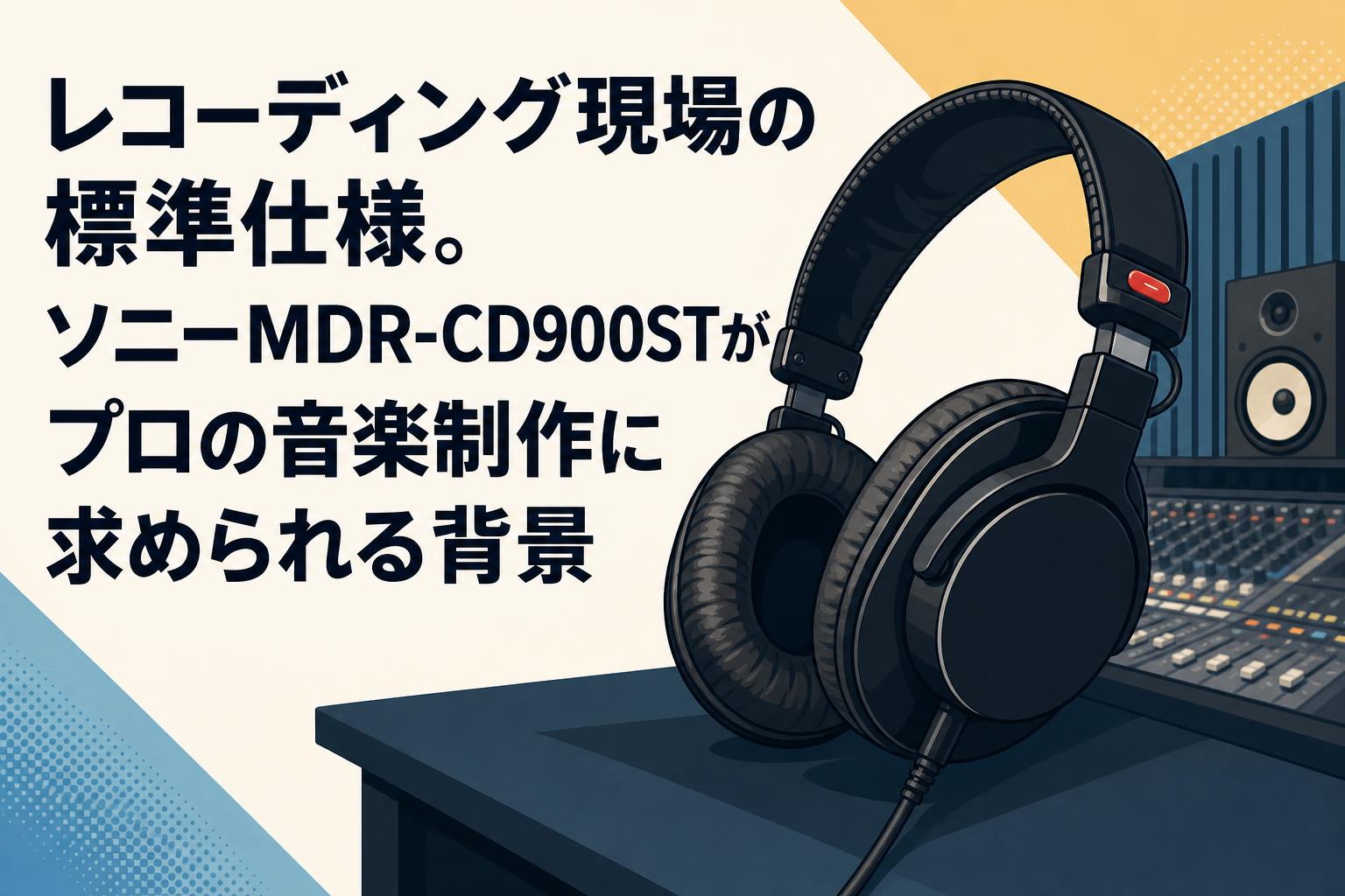 レコーディング現場の標準仕様。ソニーMDR-CD900STがプロの音楽制作に求められる背景