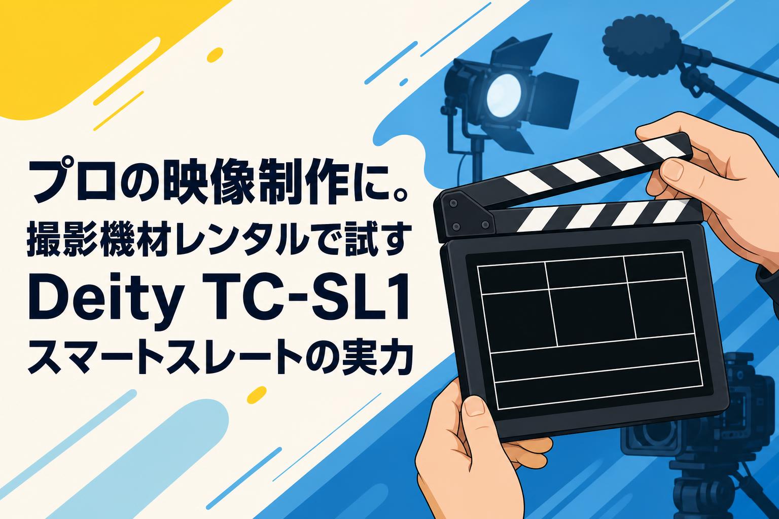 プロの映像制作に。撮影機材レンタルで試すDeity TC-SL1スマートスレートの実力
