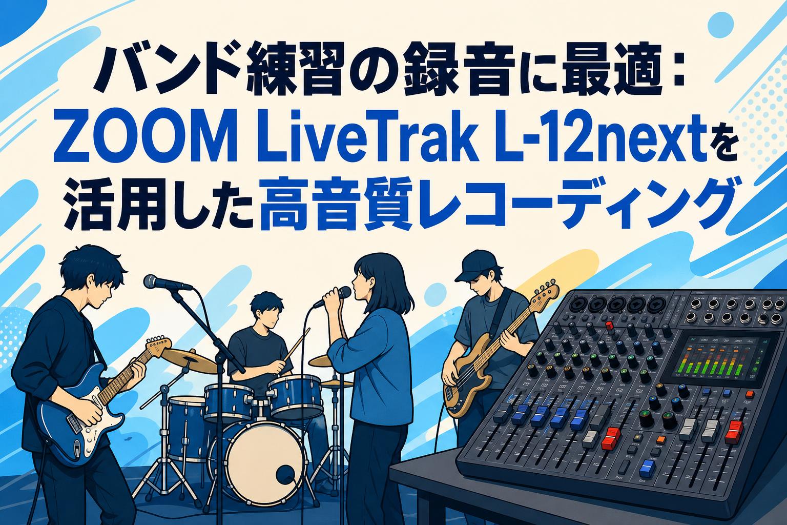 バンド練習の録音に最適：ZOOM LiveTrak L-12nextを活用した高音質レコーディング